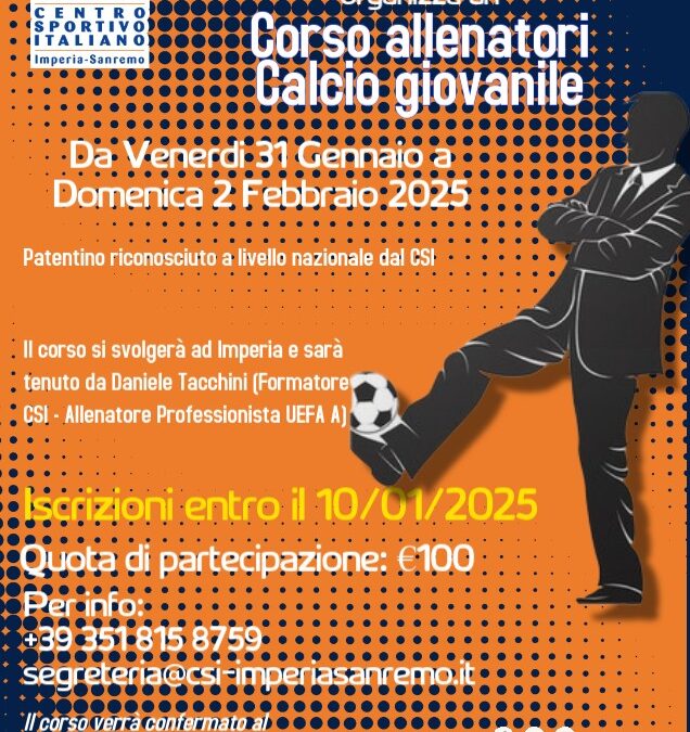 Corso allenatori Calcio Giovanile